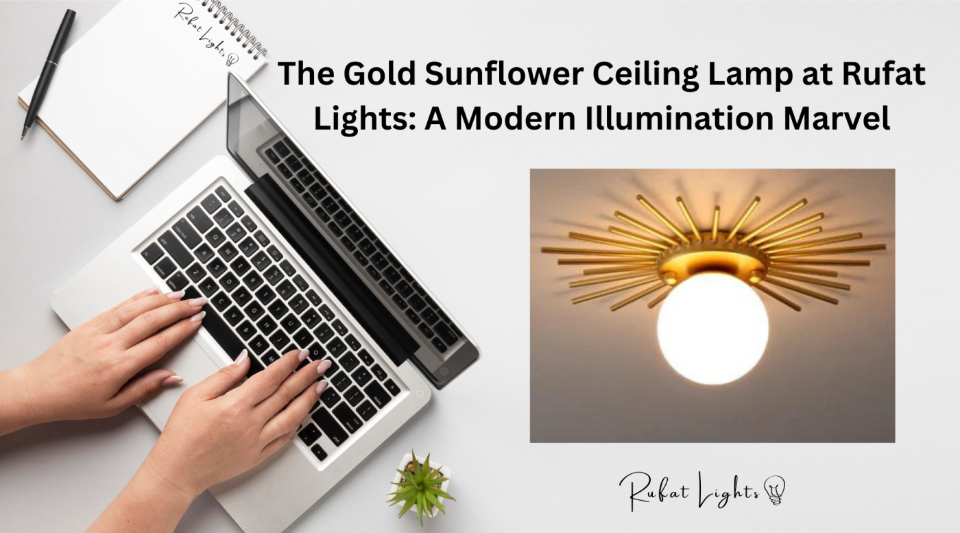 The Gold Sunflower Ceiling Lamp at Lumevano: A Modern Illumination Marvel