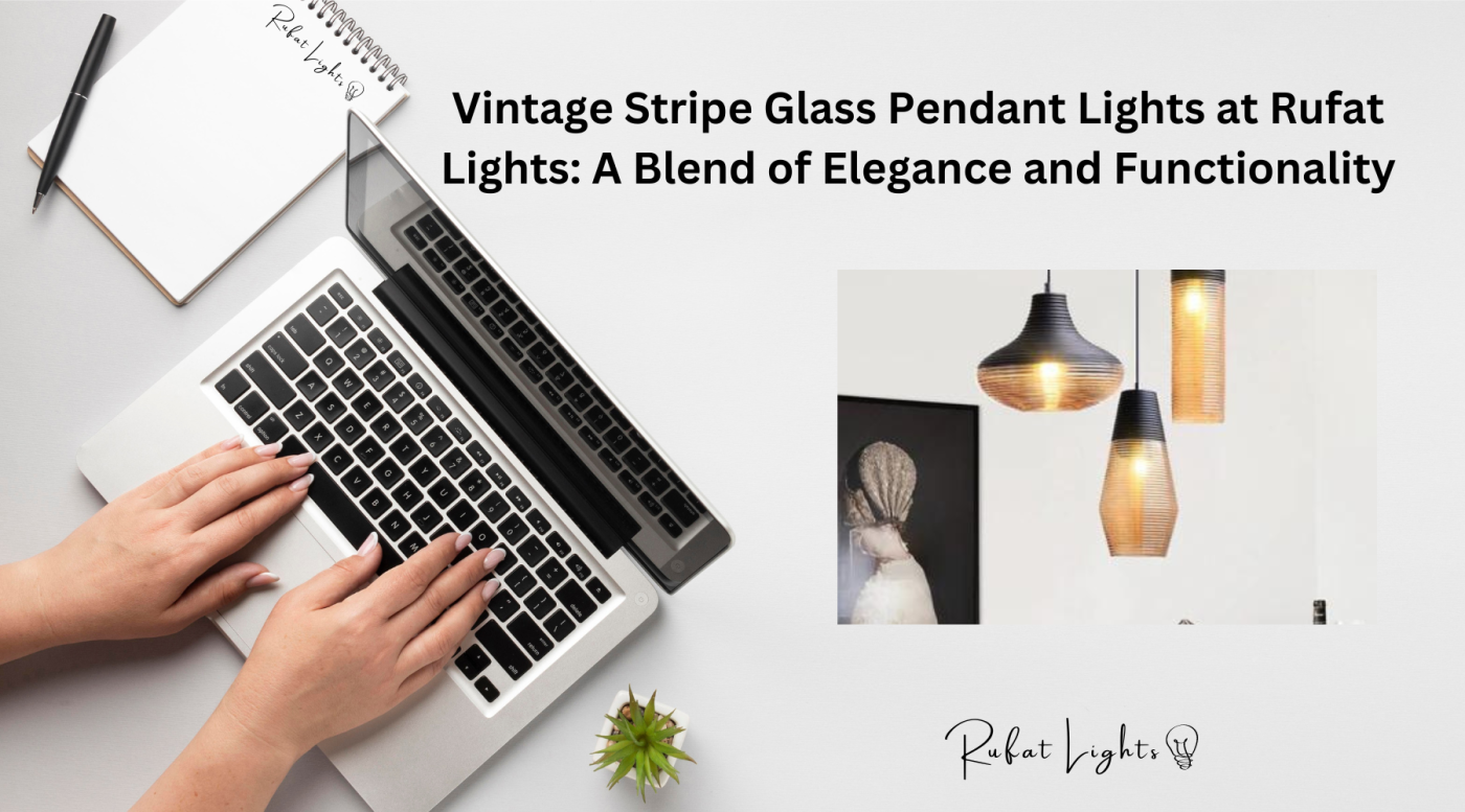Vintage Stripe Glass Pendant Lights at Lumevano: A Blend of Elegance and Functionality