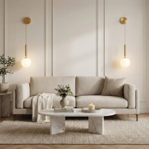 Wall Scandinavian Brass Lamp Iron & Glass Bedside Lights