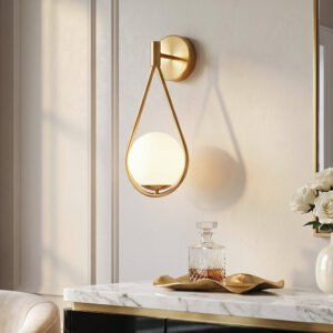 Metal Casing Glass Ball Wall Light
