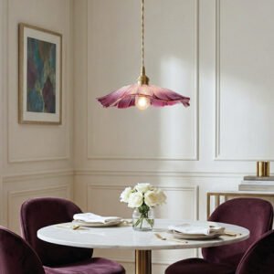 Vintage Floral Glass Pendant Light
