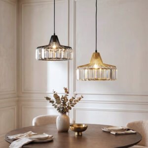 Contemporary Circular Crystal Pendant Light
