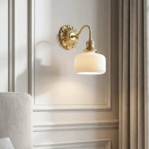 Copper Wandlamp Sconce Glass Wall Light
