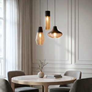 Vintage Stripe Glass Pendant Lights