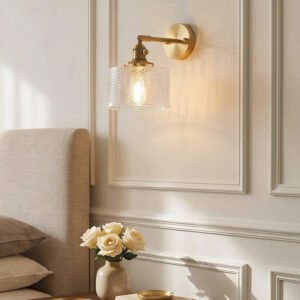 Contemporary Cylindrical Glass Wall Lamp