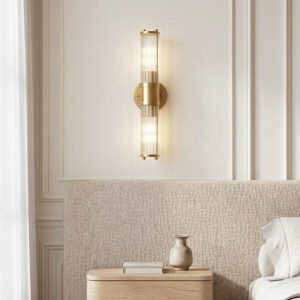Luxury Crystal Gold Glass Rod Wall Lamps