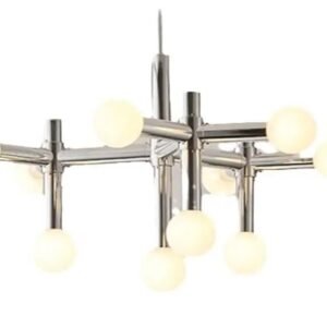 Chrome Glass Ball Chandelier