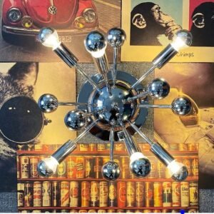 Astro-inspired Chrome LED Chandelier