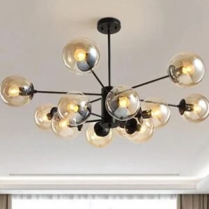 Glass Ball Rod Chandelier Light
