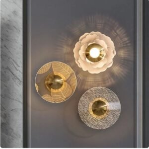 Modern Luxury Flower Round Wall Lamp