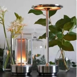 Metallic Cordless Charging Table Lamp