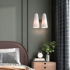 Ivory White Glass Wall Lamp