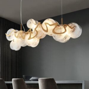 Creative Glass Lustre Gold Iron Chandelier Lamp