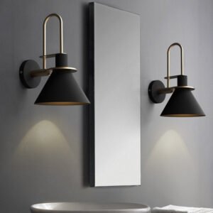 Traditional Industrial Iron Bell Wall Lamps