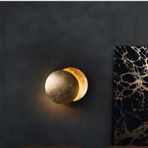 Modern Aisle Round Moon Eclipse Wall Lamp