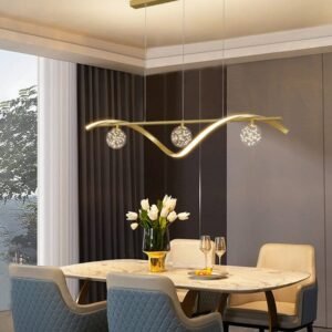 Luxury Stars Clear Glass Ball twisted Strip Chandelier