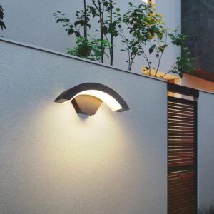 Modern Curved Outdoor Waterproof Wall Light