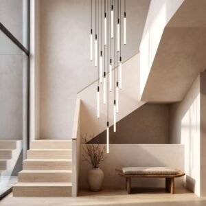 Sleek Modern Long Tube Pendant Light
