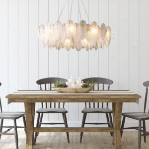 Crystal Creative Feather Glass Chandeliers Lamp