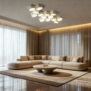 Modern Geometry Alloy LED Ceiling Chandeliers